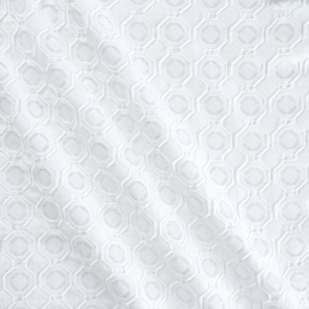 White jacquard geom?tric lam?